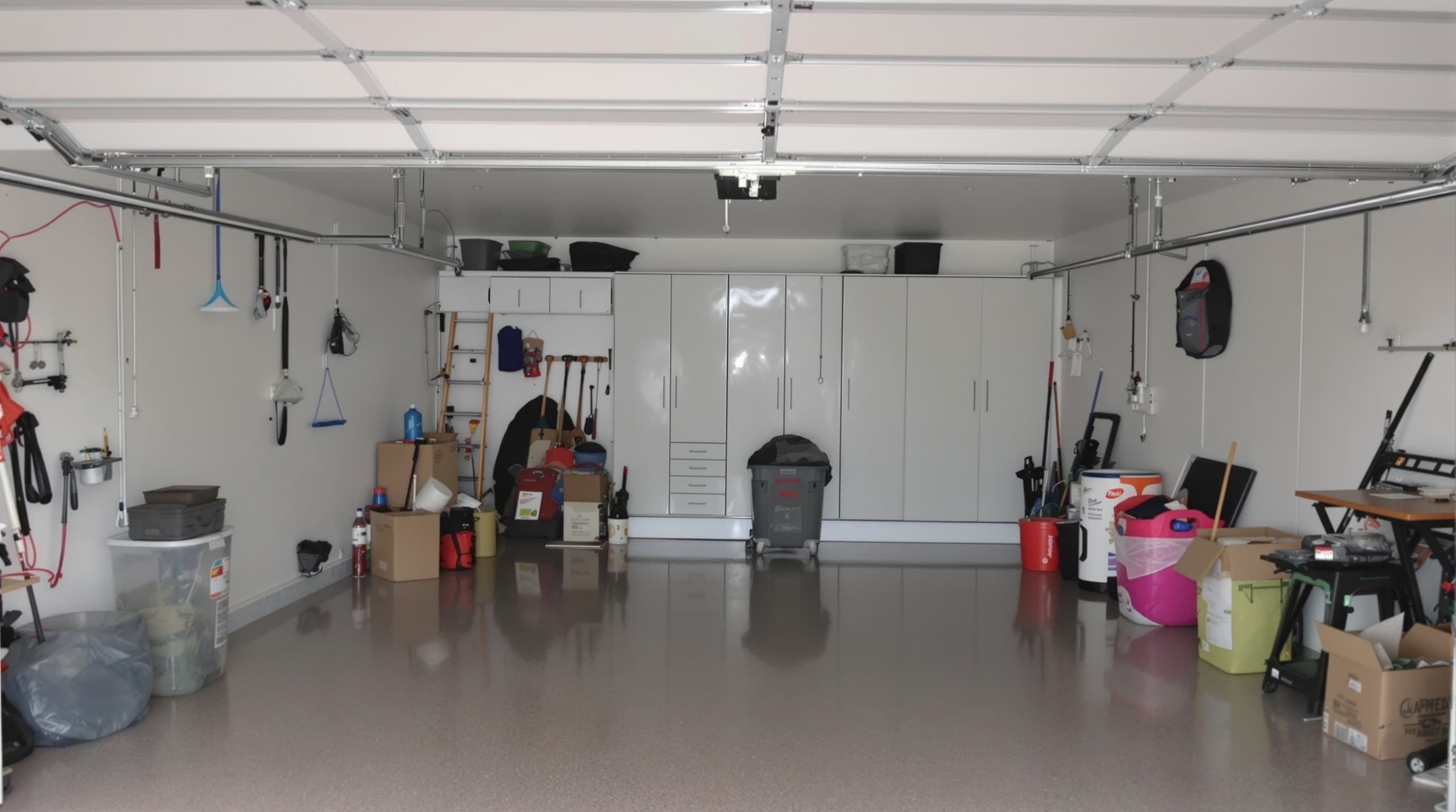 Cleared garage after a junk removal and dumpster rental combination project